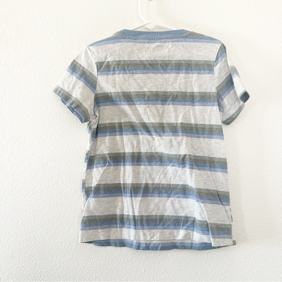 EPIC THREADS Boys Blue Green Gray Stripe Ringer T-Shirt - Picture 2 of 3